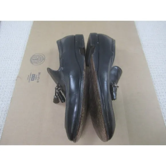Allen Edmonds Shoes 13B Black Leather Saratoga Dress USA Split Toe Slip On