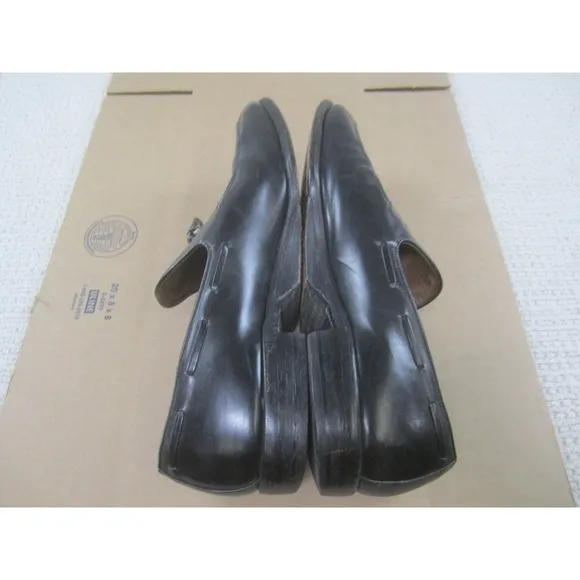 Allen Edmonds Shoes 13B Black Leather Saratoga Dress USA Split Toe Slip On
