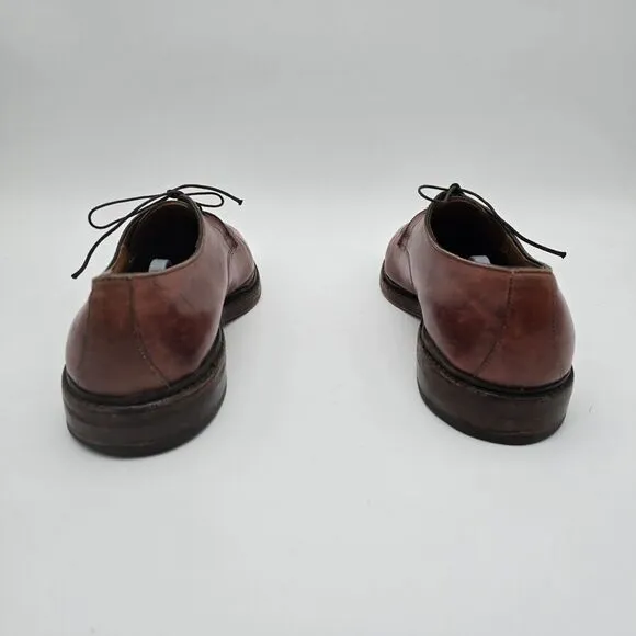 Allen Edmonds Shoes Mens 10 D Brown Walton Split Toe Dress Cognac 99641