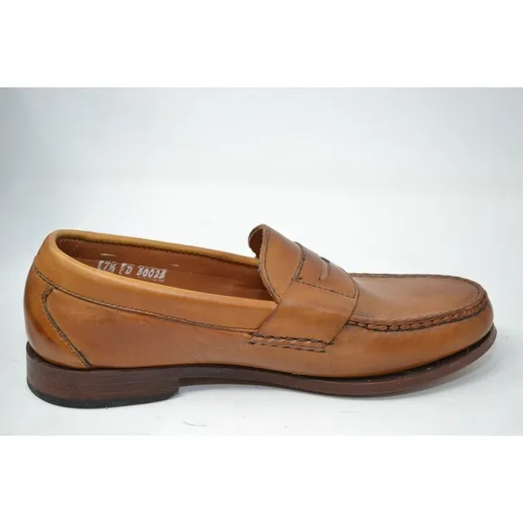 Allen Edmonds Shoes Mens 7.5 D Cavanaugh Brown Leather Moc Stitch Penny Loafers