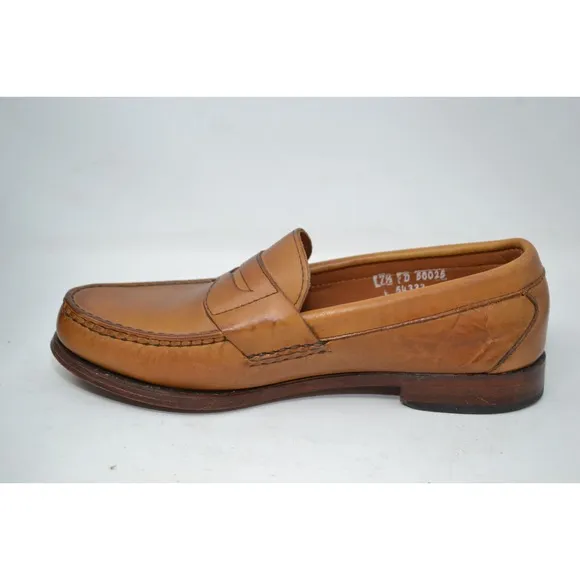 Allen Edmonds Shoes Mens 7.5 D Cavanaugh Brown Leather Moc Stitch Penny Loafers