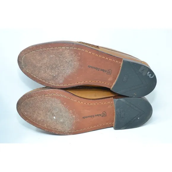 Allen Edmonds Shoes Mens 7.5 D Cavanaugh Brown Leather Moc Stitch Penny Loafers