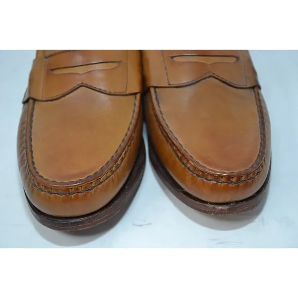 Allen Edmonds Shoes Mens 7.5 D Cavanaugh Brown Leather Moc Stitch Penny Loafers