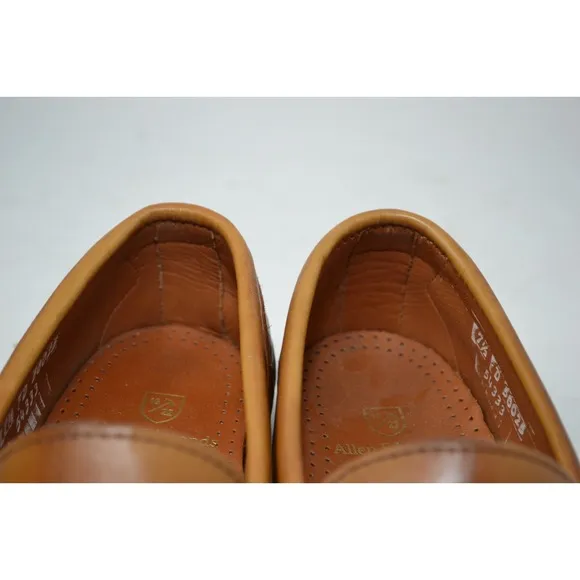 Allen Edmonds Shoes Mens 7.5 D Cavanaugh Brown Leather Moc Stitch Penny Loafers