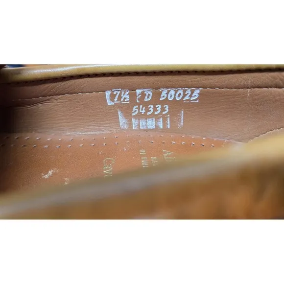 Allen Edmonds Shoes Mens 7.5 D Cavanaugh Brown Leather Moc Stitch Penny Loafers