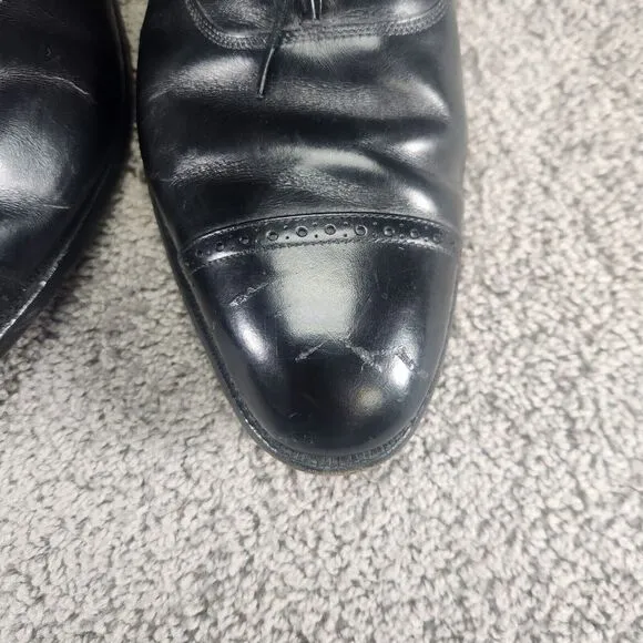 Allen Edmonds Shoes Mens Sz 16‎ D Fifth 5th Avenue Black Cap Toe Oxford Dress