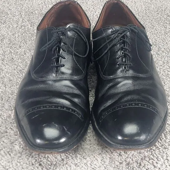 Allen Edmonds Shoes Mens Sz 16‎ D Fifth 5th Avenue Black Cap Toe Oxford Dress