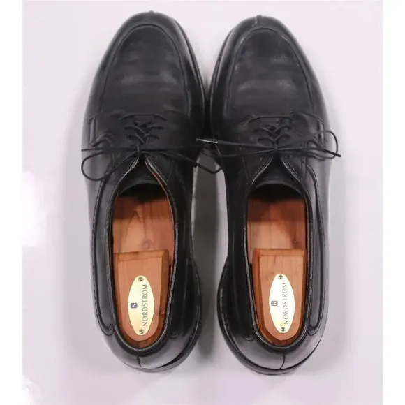 Allen Edmonds Stockbridge Black Split Toe Leather Oxford Dress Shoes 10 C