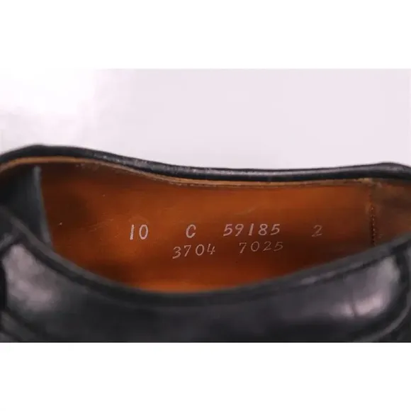 Allen Edmonds Stockbridge Black Split Toe Leather Oxford Dress Shoes 10 C