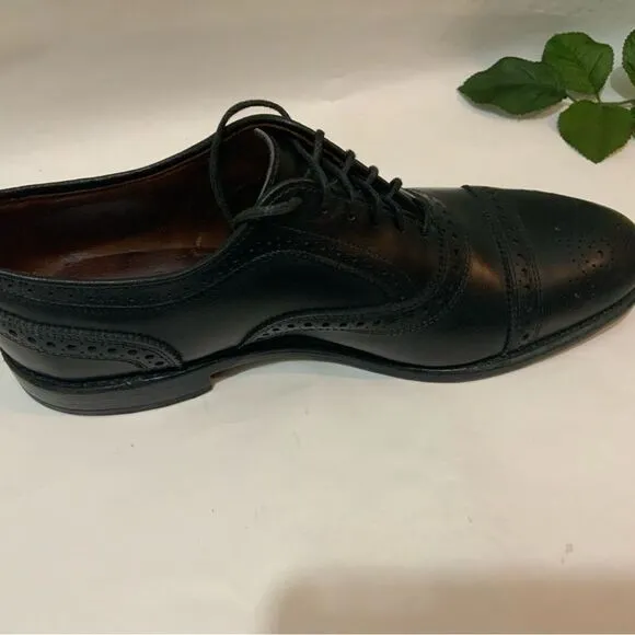 Allen Edmonds Strand Dress Shoes Men's 8.5E Black Leather Cap Toe