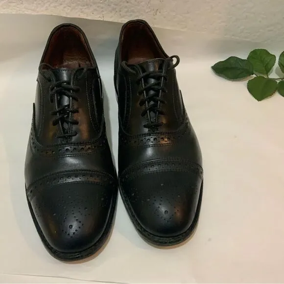 Allen Edmonds Strand Dress Shoes Men's 8.5E Black Leather Cap Toe