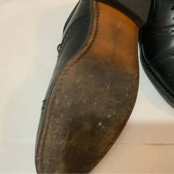 Allen Edmonds Strand Dress Shoes Men's 8.5E Black Leather Cap Toe
