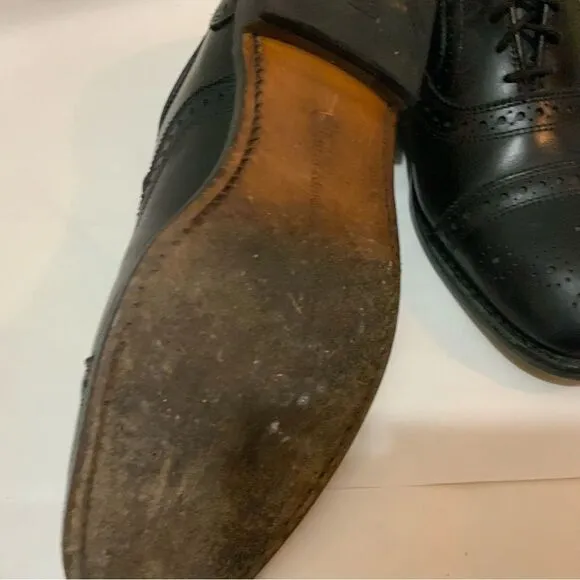 Allen Edmonds Strand Dress Shoes Men's 8.5E Black Leather Cap Toe