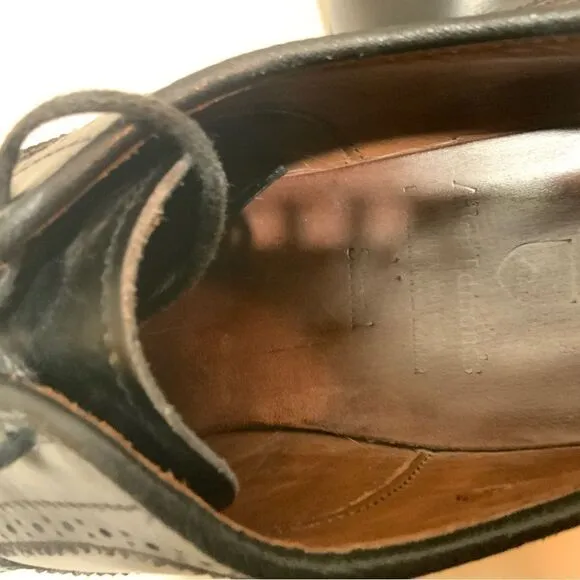 Allen Edmonds Strand Dress Shoes Men's 8.5E Black Leather Cap Toe