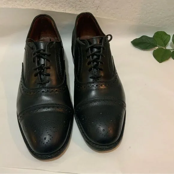 Allen Edmonds Strand Dress Shoes Men's 8.5E Black Leather Cap Toe