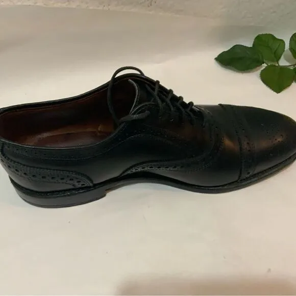Allen Edmonds Strand Dress Shoes Men's 8.5E Black Leather Cap Toe