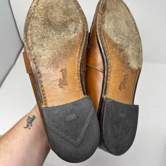 Allen Edmonds Waterville Mens Brown Tassel Loafers Shoes sz 10.5