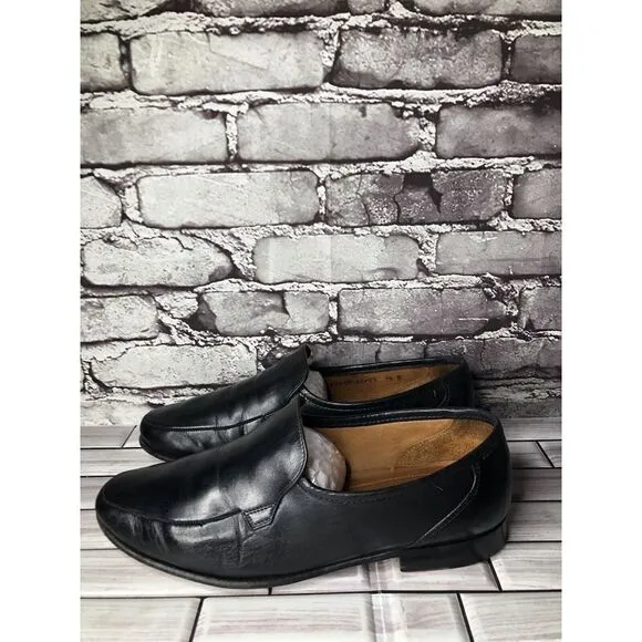 Allen Edmonds Black Leather Slip On Loafers Dress Shoes Men Sz 10D US/43EU