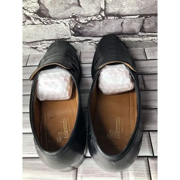 Allen Edmonds Black Leather Slip On Loafers Dress Shoes Men Sz 10D US/43EU