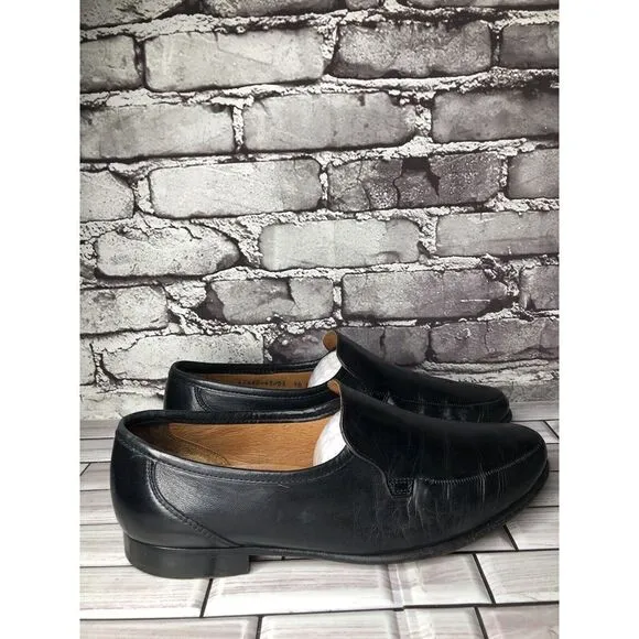 Allen Edmonds Black Leather Slip On Loafers Dress Shoes Men Sz 10D US/43EU