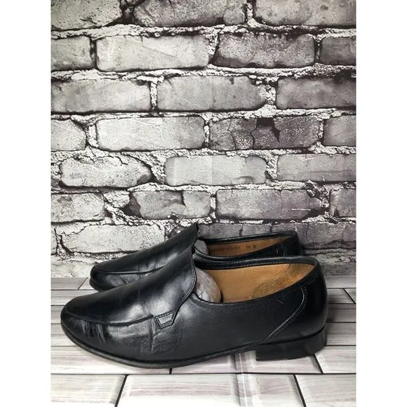 Allen Edmonds Black Leather Slip On Loafers Dress Shoes Men Sz 10D US/43EU