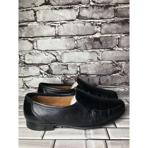 Allen Edmonds Black Leather Slip On Loafers Dress Shoes Men Sz 10D US/43EU
