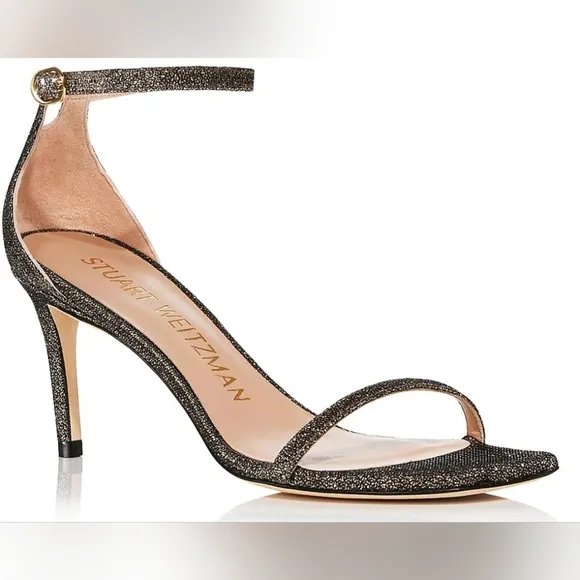 Almost New!Stuart Weitzman $495 Retail! Stunning Gold Sparkly.More Than Half Off