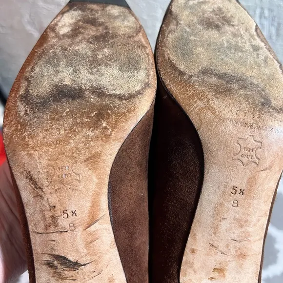 Amalfi Brown Leather Pointed-Toe Heels