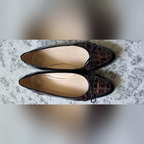 Amalfi Italy By Rangoni Brown Black Leather Flats Size 9
