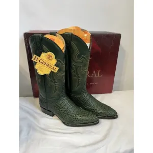 American Alligator Belly Boots Color Green Cowboy Boots MENS 6 Rare