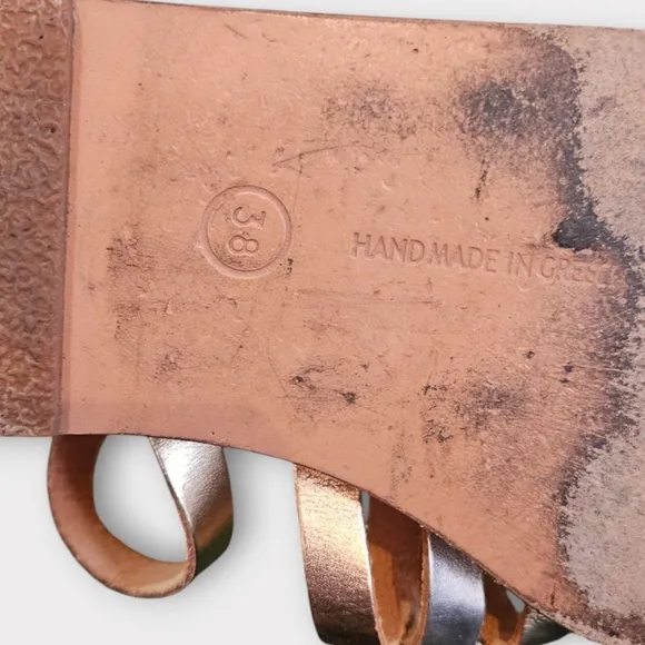 Ancient Greek Niki Metallic Leather Sandals