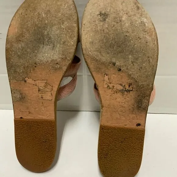Ancient Greek Sandals Made In Greece Pink Calf Hair Size 40