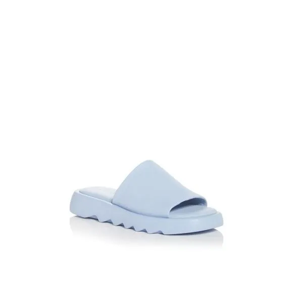 ANDRE ASSOUS Womens Light Blue Jesse Platform Slip On Slide Sandals Shoes 10 M