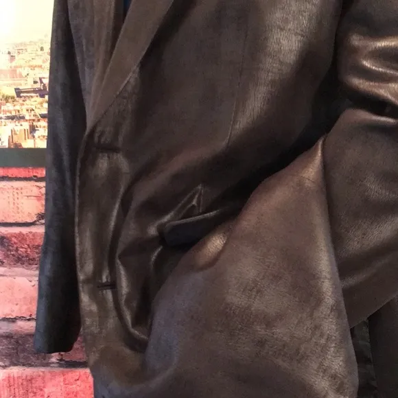 Andrew Fezza Faux Leather Blazer