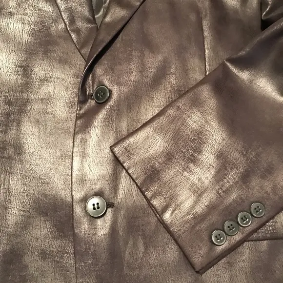 Andrew Fezza Faux Leather Blazer