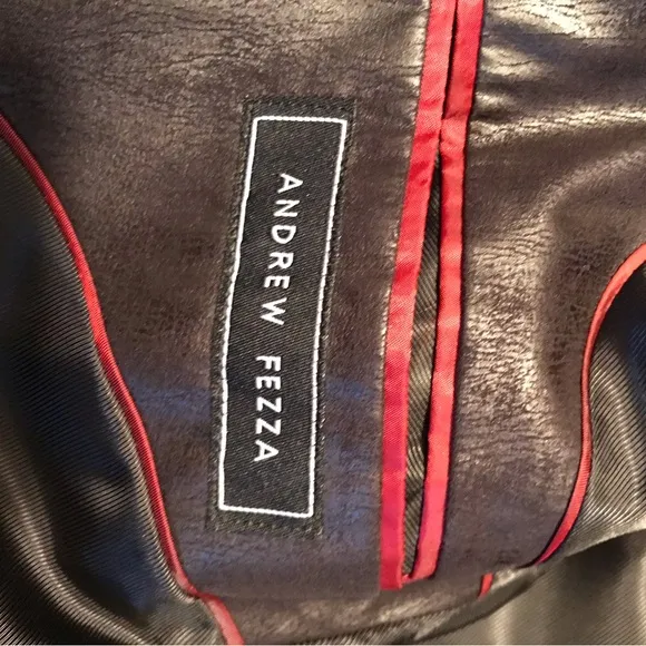 Andrew Fezza Faux Leather Blazer