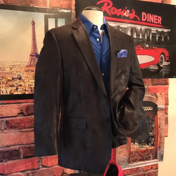 Andrew Fezza Faux Leather Blazer