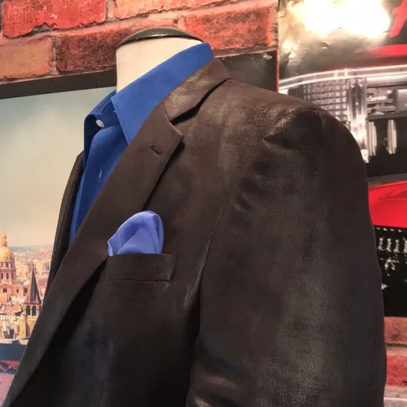 Andrew Fezza Faux Leather Blazer