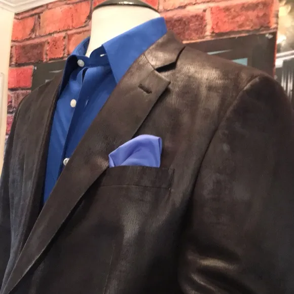 Andrew Fezza Faux Leather Blazer