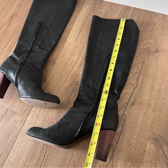 Anthropologie Coclico Bayard Leather Heels Boots Size 41