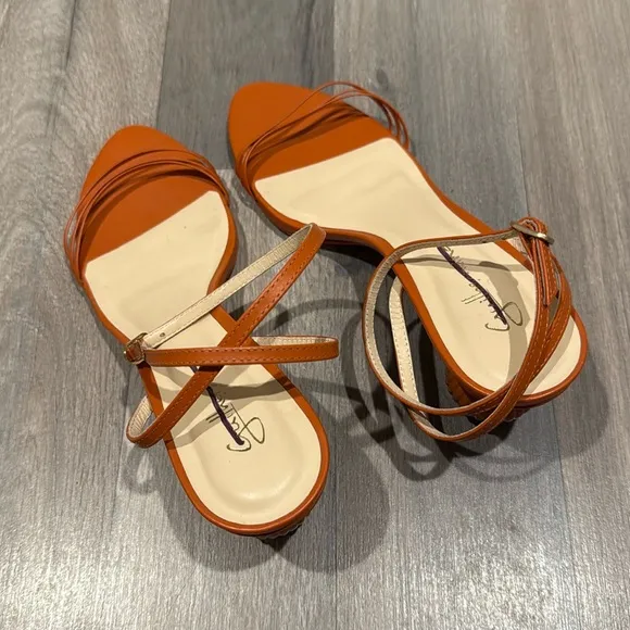 Anthropologie Guilhermina Sculptural Heeled Sandals