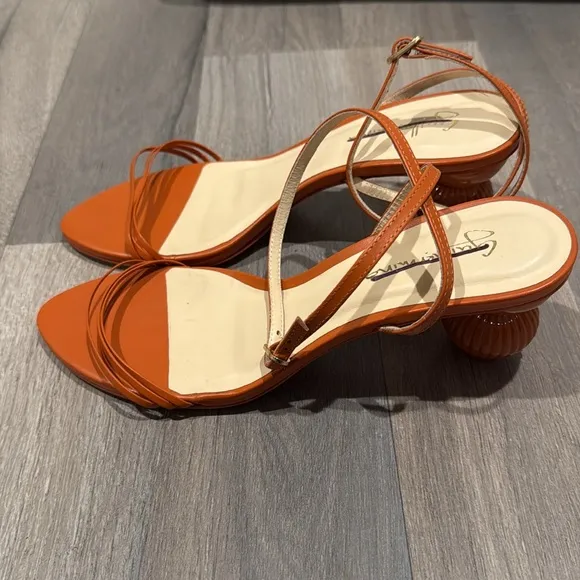 Anthropologie Guilhermina Sculptural Heeled Sandals