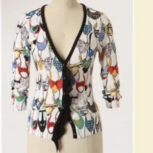 Anthropologie Imelda Women’s Shoes Heels Cardigan Sweater Button Front Cotton XS