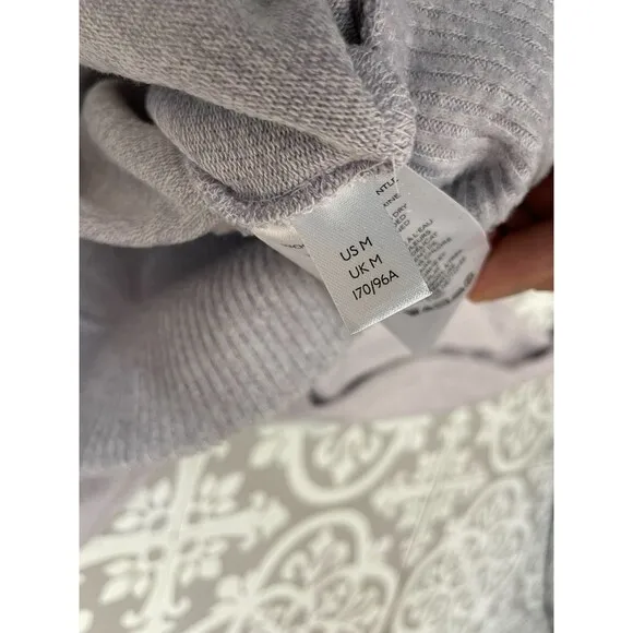 Anthropologie Maeve Laney Sweatshirt Women's M Purple Lined Long Raglan Sleeve
