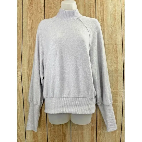 Anthropologie Maeve Laney Sweatshirt Women's M Purple Lined Long Raglan Sleeve