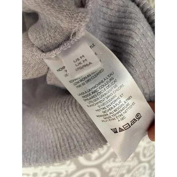 Anthropologie Maeve Laney Sweatshirt Women's M Purple Lined Long Raglan Sleeve