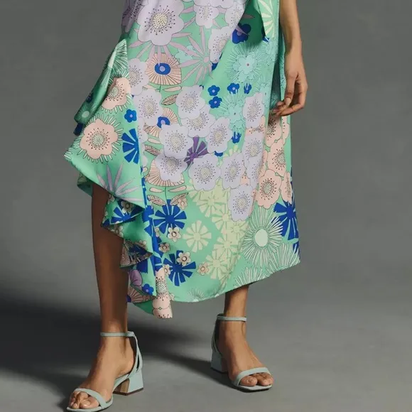 Anthropologie/ Oopscool Off-The-Shoulder Printed Dress
