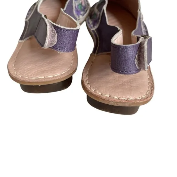 Anuschka Floral Slingback Flats Shoes Size 37,38/ 6.5-7.5