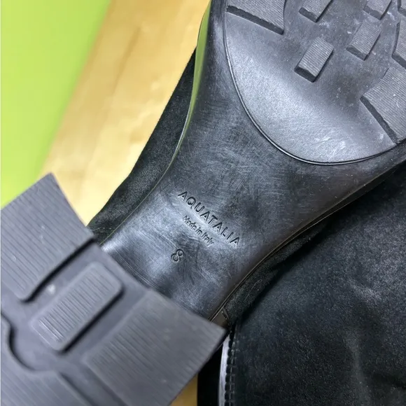 Aquatalia boots black boots size 8  like new