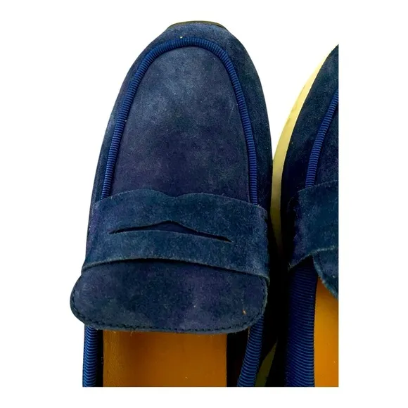 Aquatalua Womens Navy Blue suede Krizza Loafers 8.5